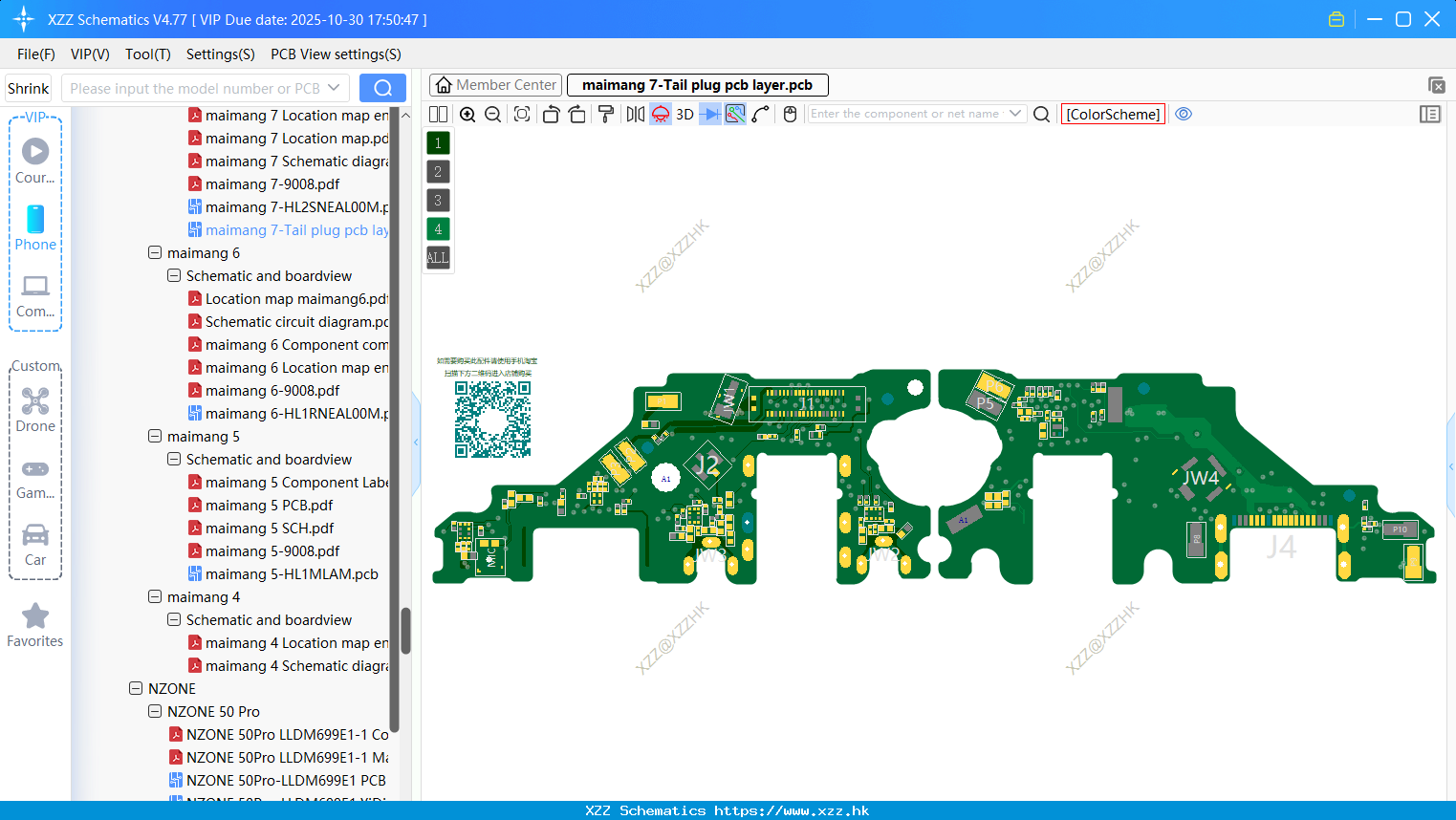 Huawei Maimang 7-Tail Plug Pcb Layer